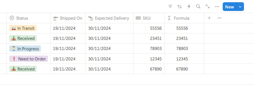 Column Text Centered In A Notion Database Table